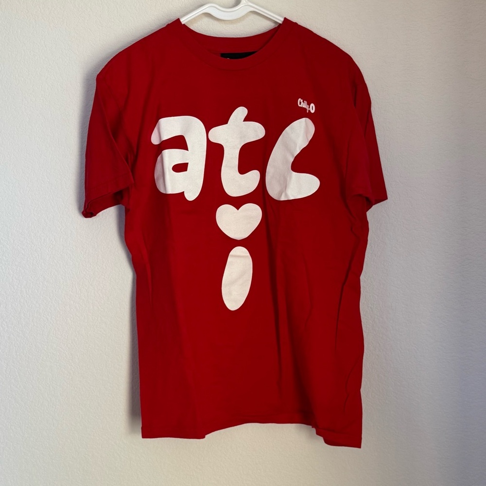 Red Graphic Tee with White 'ATL' Print